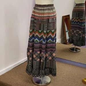 Sacred Thread Maxi multi pattern Skirt